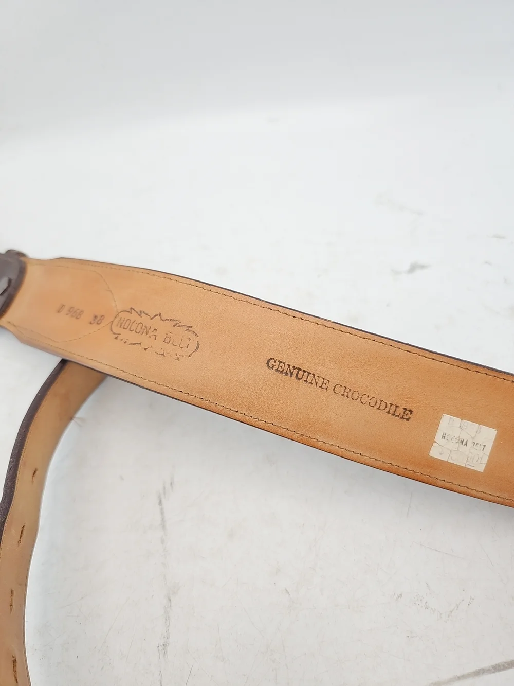 Nocona Genuine Crocodile Western Belt